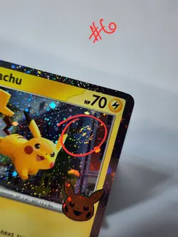 Pikachu 018/091 Cosmos Holo Rare - Trick or Trade Promo - DOUBLE SWIRL #6 - Image 2