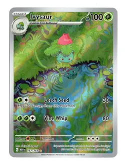 Pokemon Ivysaur 167/165 Scarlet & Violet 151 Illustration Rare Full Art NM 2023 - Image 1