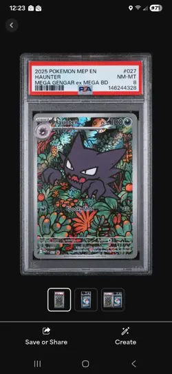 PSA 8 Haunter #027 2025 Pokemon Black Star Promo 141338367 - Image 1