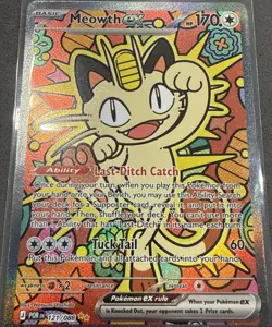 Meowth ex 121/088 ENGLISH Special Illustration Rare - Perfect Order SIR Pokemon - Image 1