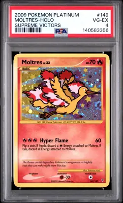 2009 Pokemon Platinum Supreme Victors 149/147 Moltres Holo PSA 4 VG Rare VINTAGE - Image 1