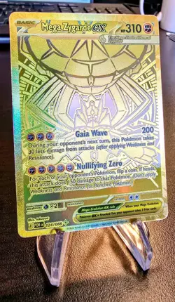 Mega Zygarde GOLD ex 124/088 Me03: Perfect Order Pokemon TCG Mega Hyper Rare - Image 2