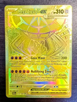 Mega Zygarde GOLD ex 124/088 Me03: Perfect Order Pokemon TCG Mega Hyper Rare - Image 3