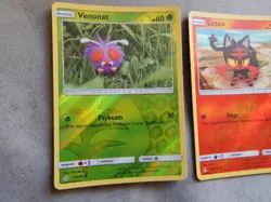 VENONAT & LITTEN 10 & 26/214 REVERSE HOLO Sun & Moon Unbroken Bonds POKEMON 2019 - Image 2