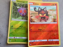 VENONAT & LITTEN 10 & 26/214 REVERSE HOLO Sun & Moon Unbroken Bonds POKEMON 2019 - Image 3