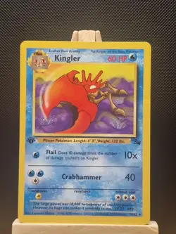 Pokemon 1999 WOTC 1st Edition Fossil Kingler 38/62 - Light Play - Image 1
