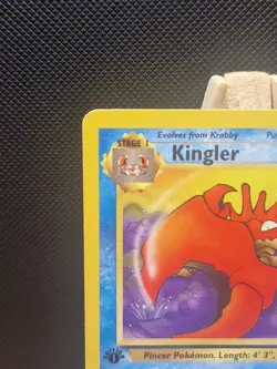 Pokemon 1999 WOTC 1st Edition Fossil Kingler 38/62 - Light Play - Image 3
