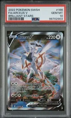 Arceus V 166/172 PSA 10 GEM MT Pokemon Brilliant Stars Alternate Art Ultra Rare - Image 1