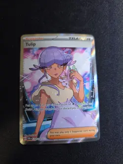 Pokemon TCG Tulip Paradox Rift Trainer Holo Ultra Rare Full Art 244/182 - Image 1