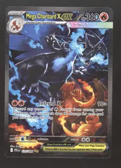 2025 Pokemon Mega Evolution Phantasmal Flames Mega Charizard X ex #125/094 - Image 1