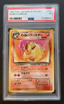 1997 Japanese Pokemon Team Rocket Dark Flareon #138 Uncommon PSA 7 Near Mint - Image 1