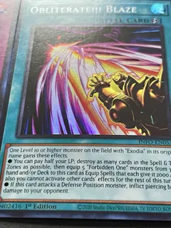 Exodia Full 5 Piece Set + Incarnate + Obliterate!!! + Blaze + Rage | YuGiOh! - Image 4