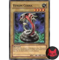 Yugioh Venom Cobra TAEV-EN005 Common 1st Edition NM - Image 1