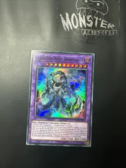 YUGIOH GLADIATOR BEAST DOMITANUS SUPER RARE CHIM-EN033 1ST EDITION - Image 1