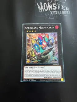 YUGIOH SPRINGANS MERRYMAKER SUPER RARE LIOV-EN041 1ST EDITION - Image 1