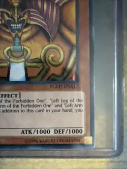 Yugioh Exodia the Forbidden One YGLD-ENA17 Ultra Rare Unlimited Near Mint - Image 2