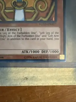 Yugioh Exodia the Forbidden One YGLD-ENA17 Ultra Rare Unlimited Near Mint - Image 3