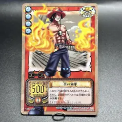 Portgas D. Ace TS-C07 2003 One Piece Card Game Gold stamp Rare Japanese Bandai - Image 1