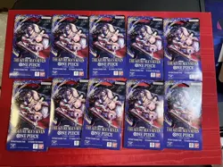 One Piece TCG The Azure Sea’s Seven OP-14 Sleeved Booster Pack Lot Of 10 Sealed - Image 1