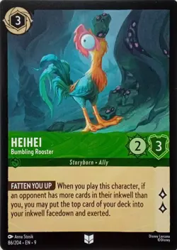 86/204 HEIHEI BUMBLING ROOSTER EN9 UNCOMMON DISNEY LORCANA CARD - Image 1