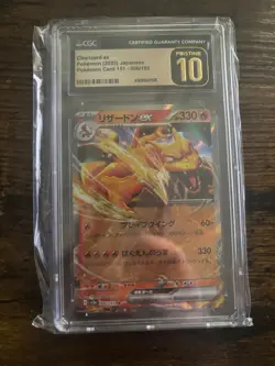 Charizard ex Pokemon 2023 Japanese Pokemon Card 151 - 006/165 CGC Pristine 10 - Image 1