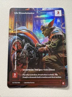 Wonders of The First Glix Wrenchshadow Formless Foil Alt Art Gold Pack Card - Image 1