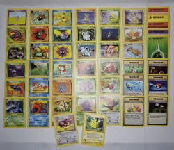 Vintage WOTC Pokemon Jungle & Fossil Card Lot 50 Uncommon/Common NM-LP - Image 1