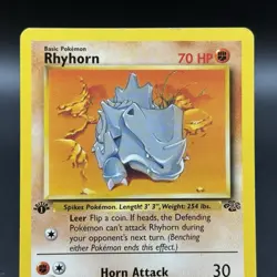 Rhyhorn 61/64 1st Edition Jungle Pokemon Card - Image 2