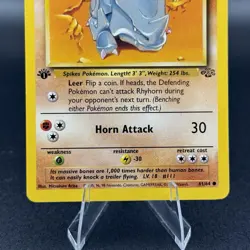 Rhyhorn 61/64 1st Edition Jungle Pokemon Card - Image 3