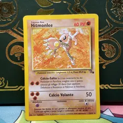 Pokemon Card - Hitmonlee ITALIAN Fossil 22/62 Rare MP - Image 1