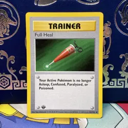 1st Edition Full Heal 82/102 Vintage Pokemon Card Base Set LP - Image 1