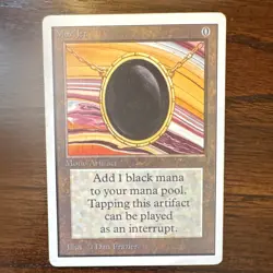 Magic: The Gathering Mox Jet Artifact Unlimited Edition Rare English Dan Frazier - Image 1