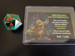 Ninja Turtles Michelangelo Spindown D20 Legendary Limited Edition - TMNT MTG - Image 1