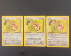 (3) Lickitung 1st Edition Jungle 38/64 Regular Uncommon Pokemon 1999 NM+ - Image 1