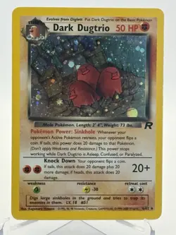 Dark Dugtrio 6/82 Holo Team Rocket LP- Pokemon Vintage - Image 1