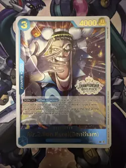 One Piece TCG Mr.2.Bon.Kurei (Bentham) Store Championship Promo Near Mint - Image 1