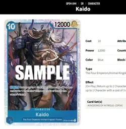 ONE PIECE CCG card: Kaido op04-044 SR foil, PRB-01, Mitsuaki Matsumoto - Image 2