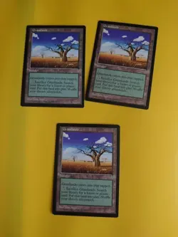 Grasslands x3 Mirage. Old Vintage. Magic the Gathering 3 Card. - Image 1