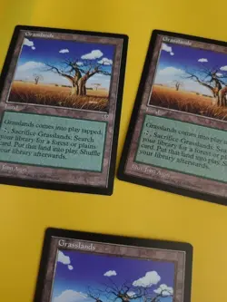 Grasslands x3 Mirage. Old Vintage. Magic the Gathering 3 Card. - Image 5