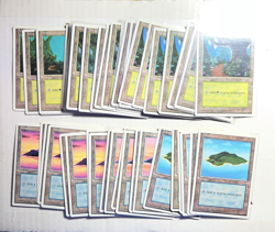 MTG total of 110 4rd Ed basic lands Majority M/NM all land types 1995 - Image 2