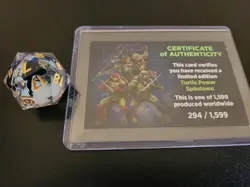 Ninja Turtles Turtle Power Liquid Core Spindown D20 Legendary Limited - TMNT MTG - Image 1