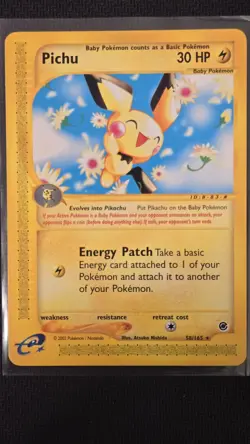 Pichu 58/165 Expedition Set Rare 2002 - ENGLISCH ENG Pokemon Pikachu - Image 1