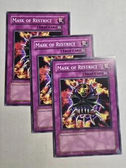 x3 Mask of Restrict RP02-EN031 Retro Pack 2 (2020 Date Reprint) Unlimited 3x - Image 1