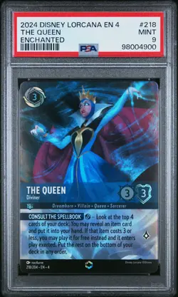 2024 DISNEY LORCANA EN 4-URSULA'S RETURN ENCHANTED THE QUEEN - DIVINER PSA 9 - Image 1