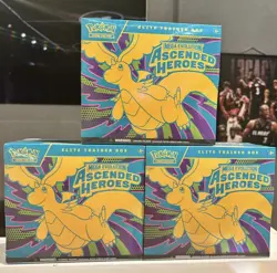 3 x Pokemon TCG: Mega Evolution— Ascended Heroes Elite Trainer Box (ETB) - Image 1