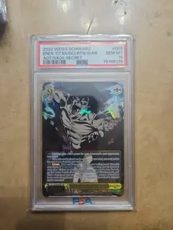 Psa 10 Weiss Schwarz Attack On Titan Eren Titan Secret Rare Declaration Of War - Image 1