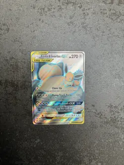 Pokemon TCG Snorlax and Evee Tag Team Full Art Card 171 Perfect Condition - Image 1