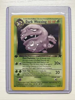 Dark Weezing - 31/82 - Pokemon Team Rocket 1st Edition Rare Card WOTC NM - Image 1