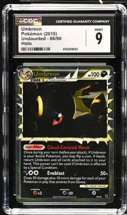 CGC 9 Umbreon 86/90 Holo Undaunted Pokemon Card - Image 1