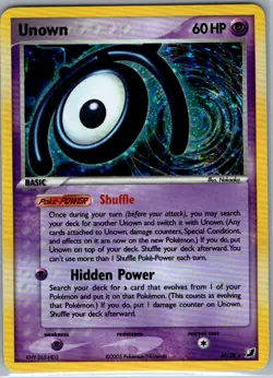 Unown (M) M/28 Holo Unseen Forces - Pokemon Card - NM - Image 1
